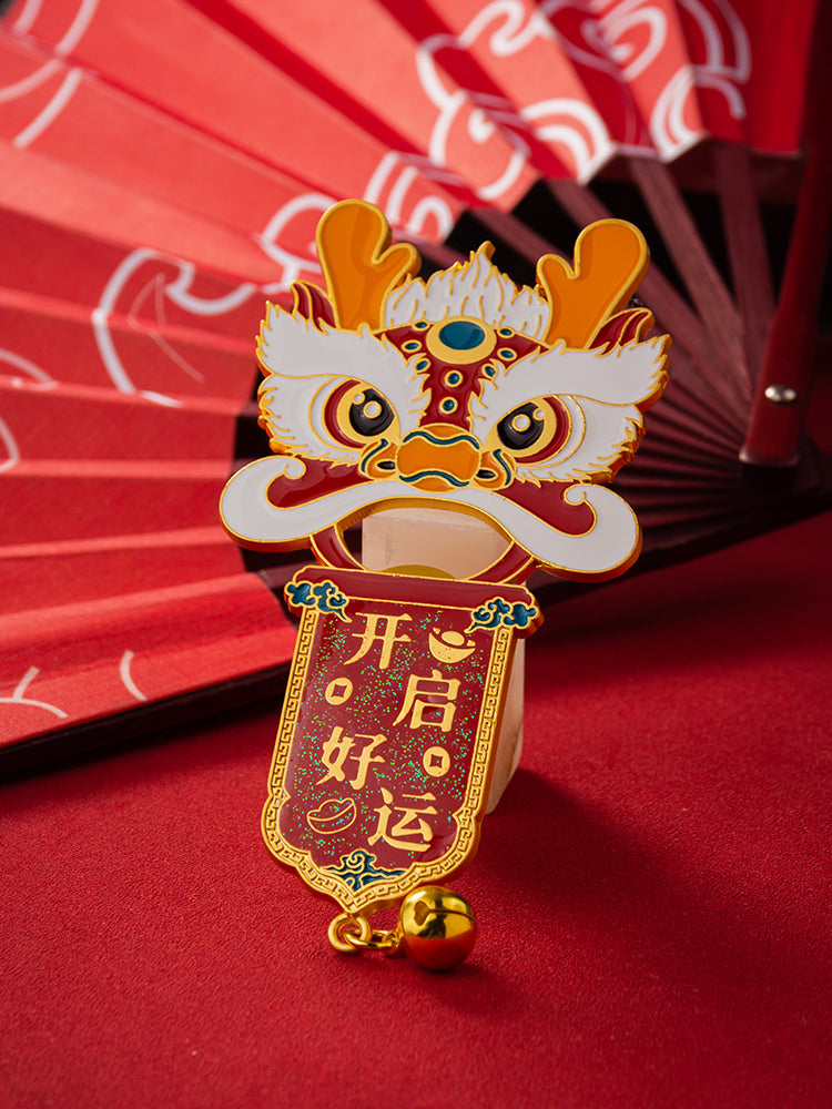 Limited edition Chinese Lion Open Lucky Refrigerator Stickers, Bottle Opener Magnetic Stickers, Exquisite New Year Celebration Home Decoration Gifts